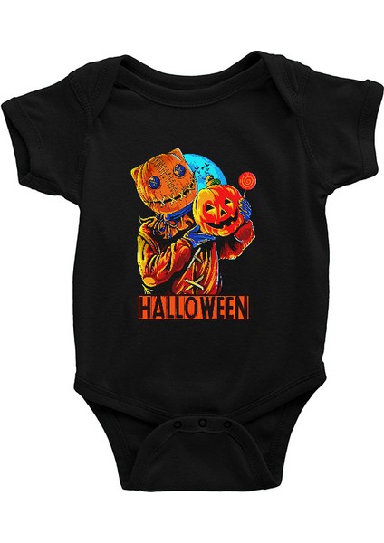 Cadılar Bayramı-Halloween Siyah Unisex Bebek Body - Zıbın