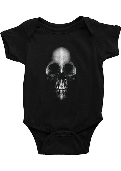 Kurukafa Siyah Unisex Bebek Body - Zıbın