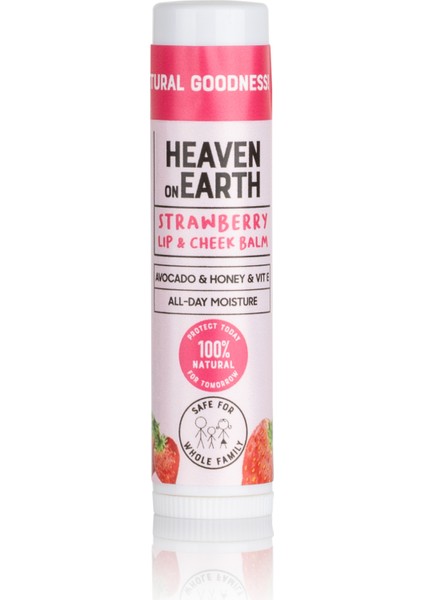 %100 Doğal Strawberry Lip & Cheek Balm Nemlendirici Besleyici Renkli ve Çilekli Dudak ve Yanak Balmı