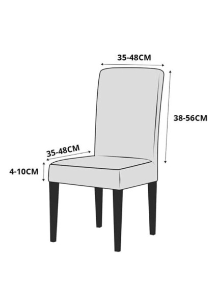 Tuğla Desen Sandalye Kılıfı Yıkanabilir Likralı Esnek Lastikli Sandalye Örtü (Vizon indirimleri