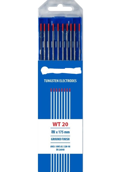 2.4X175 Tungsten Elektrod Kırmızı Tornado 5 PAKET