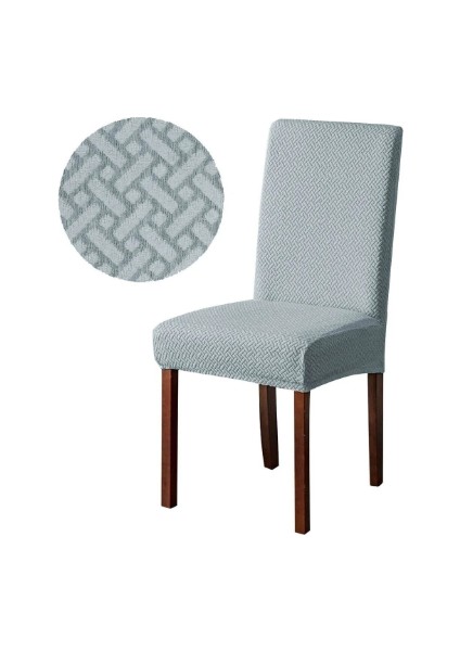 Tuğla Desen Sandalye Kılıfı Yıkanabilir Likralı Esnek Lastikli Sandalye Örtüsü ( Gri) fiyatları