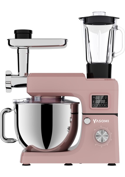 Sm 1511BML LED Ekranlı Kıyma Çekme Aparatlı Blender Stand Mikser Mutfak Şefi