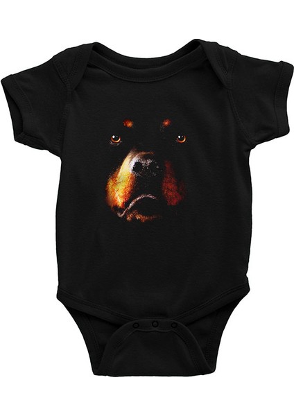 Rottweiler Siyah Unisex Bebek Body - Zıbın