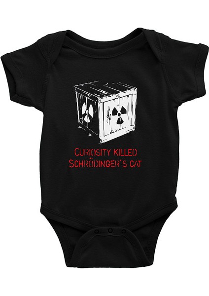 Schrödingerin Kedisi Kutuda Siyah Unisex Bebek Body - Zıbın