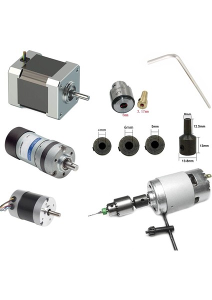 Motor Için Anahtar Sıkmalı Mini Mandrel 4mm Mandren Üniversal Okul Proje Ödev Hobi 3.2mm 4mm 5mm 6mm fiyatları