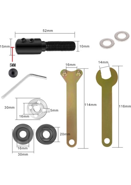 5mm Motor Mili Için Bağlantı Şaftı Somunlu Anahtarlı Kaplin Seti Disk Bağlama Adaptörü Okul Proje