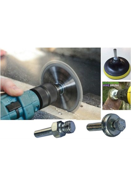 Dremel Matkap Hilti Sds Adaptörü Mini Daire Disk Testere Mandren Bağlantı Elemanı Vidalı Pim Mandire