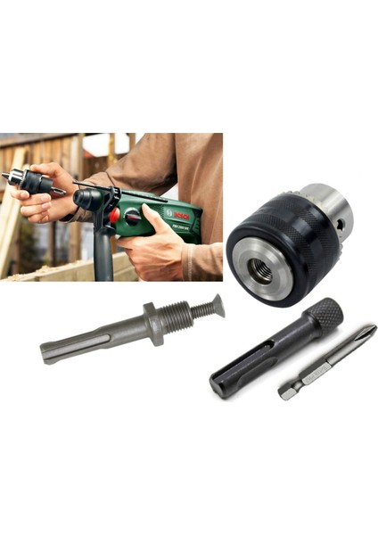 Dremel Matkap Hilti Sds Adaptörü Mini Daire Disk Testere Mandren Bağlantı Elemanı Vidalı Pim Mandire