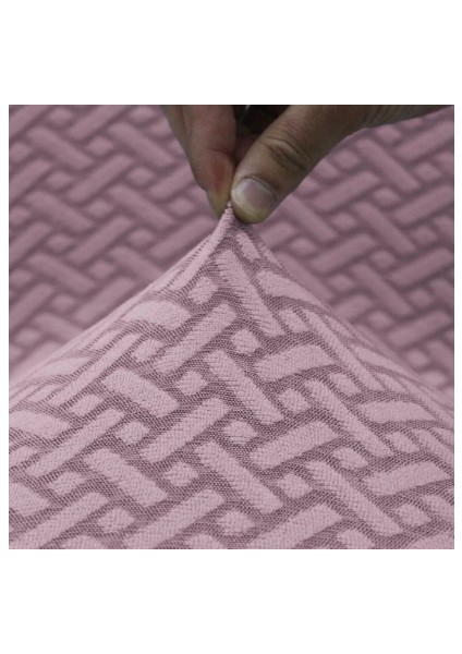 Tuğla Desen Sandalye Kılıfı Yıkanabilir Likralı Esnek Lastikli Sandalye Örtü (Pembe) fiyatları