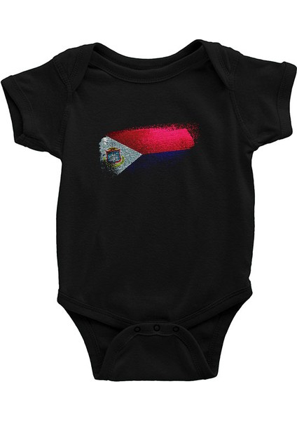 Saint Martin Siyah Unisex Bebek Body - Zıbın