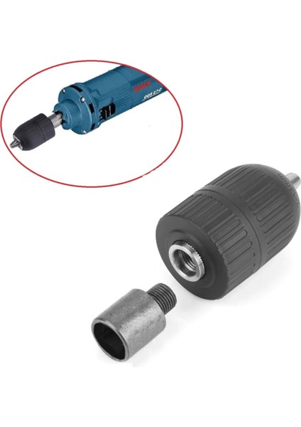 Kalıpcı Taşlama Motorunu Mandrene Dönüştüren Kaplin Adaptör Otomatik Mandren Set Bosch Ggs 27 Ce