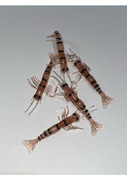 El Yapımı Bezli Çizgili Silikon Karides 5.5 cm 5 li poşet modelleri