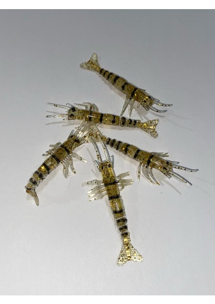 El Yapımı Bezli Çizgili Silikon Karides 5.5 cm 5 li poşet indirimleri