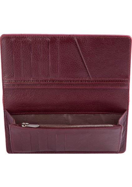Hakiki Deri Unisex Portföy Cüzdanı Bordo BC158-06 fırsatları