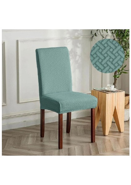 Tuğla Desen Sandalye Kılıfı Yıkanabilir Likralı Esnek Lastikli Sandalye Örtüsü