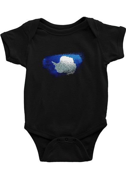 Antartika - Antarctica Siyah Unisex Bebek Body - Zıbın