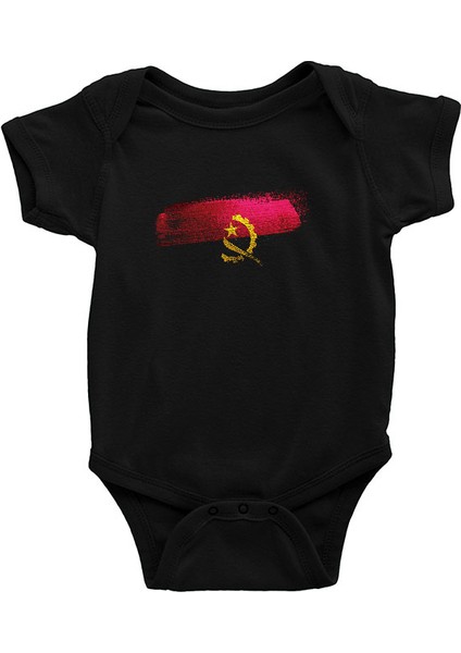 Angola Siyah Unisex Bebek Body - Zıbın