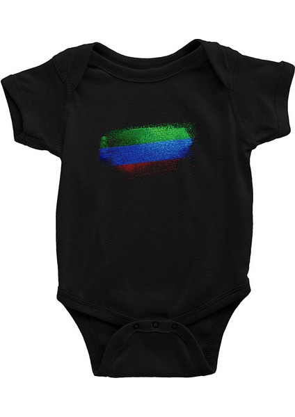 Dağıstan - Republic Dagestan Siyah Unisex Bebek Body - Zıbın
