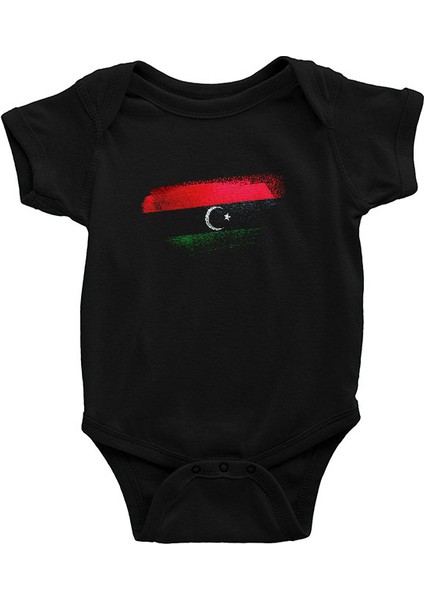 Libya Siyah Unisex Bebek Body - Zıbın
