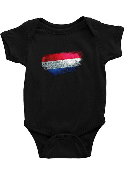 Lüksemburg - Luxembourg Siyah Unisex Bebek Body - Zıbın