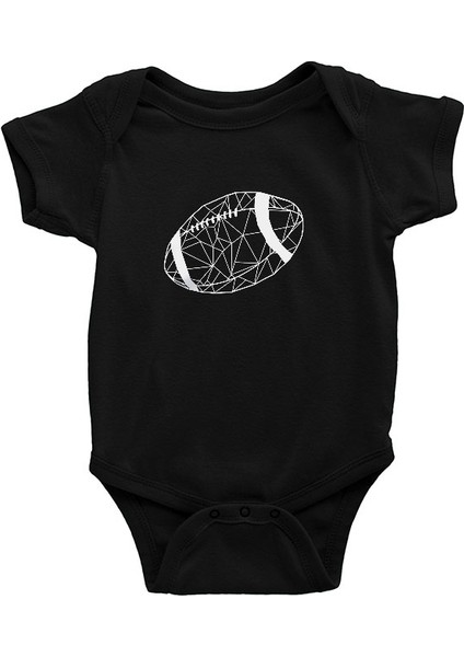 Rugby Siyah Unisex Bebek Body - Zıbın
