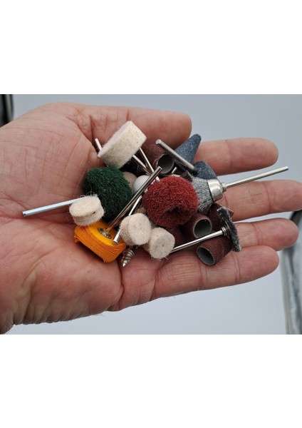 Hobi El Motoru Gravür Makinesi Için Mini Kalıpcı Taşlama Zımparalama Polisaj Temizleme Seti 30 Pcs