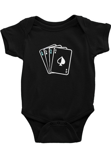 Briç Siyah Unisex Bebek Body - Zıbın