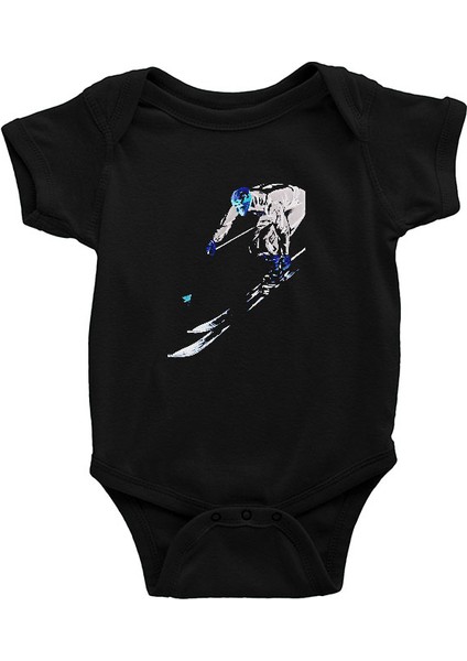 Kayak Siyah Unisex Bebek Body - Zıbın