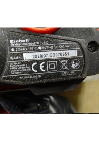 Einhell Tc-Pl 750 Planer Belt Ahşap Elektrikli El Planyası Rende Motor Kayışı Triger 200-10