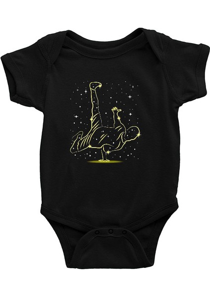 Breakdans Siyah Unisex Bebek Body - Zıbın