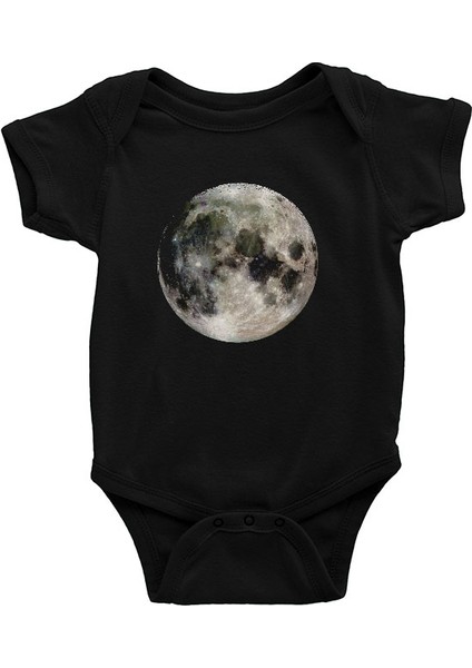 Ay Siyah Unisex Bebek Body - Zıbın