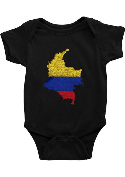 Kolombiya Siyah Unisex Bebek Body - Zıbın