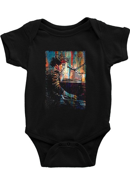 Piyanist Siyah Unisex Bebek Body - Zıbın