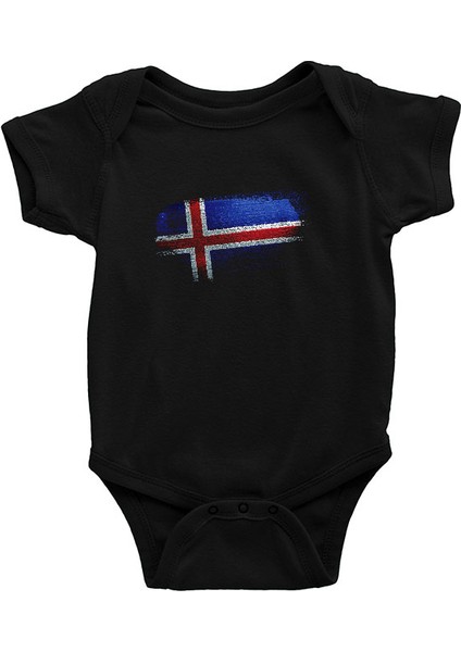 Izlanda - Iceland Siyah Unisex Bebek Body - Zıbın