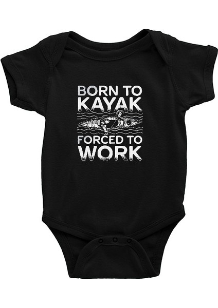 Kürek Siyah Unisex Bebek Body - Zıbın