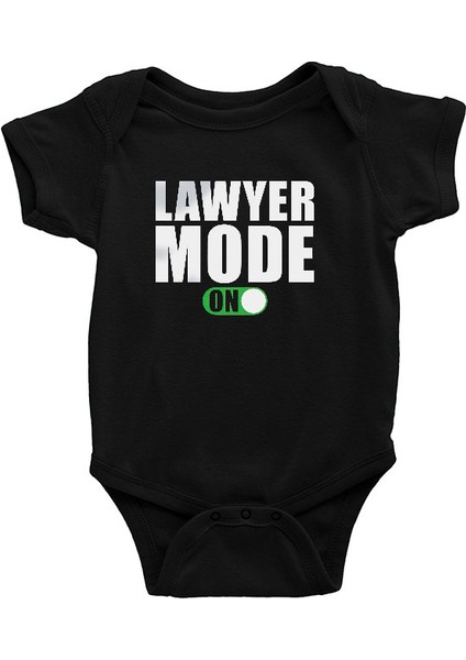 Avukat Siyah Unisex Bebek Body - Zıbın