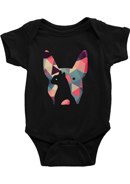 Veteriner Siyah Unisex Bebek Body - Zıbın