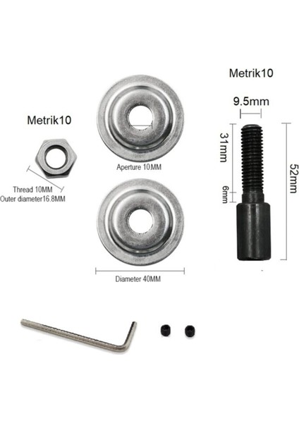 Motor Için Bağlantı Şaftı Somunlu Kaplin Mandren Adaptör 5mm 6mm 8mm Mil Uyumlu 3lü Bağlama Mili