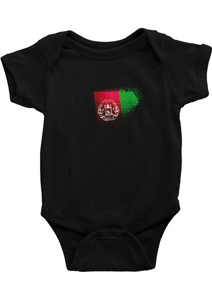 Afganistan - Afghanistan Siyah Unisex Bebek Body - Zıbın