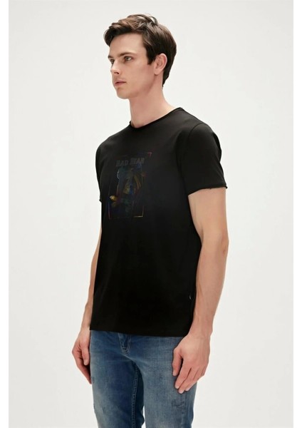 One Way 0 Yaka Erkek Tshirt - Siyah fiyatları