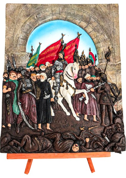Fatih Sultan Mehmet Istanbul Giriş Polyester Kabartma Tablo