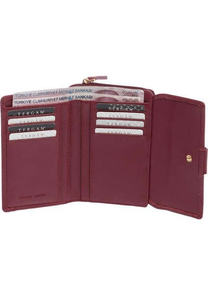 Bordo Hakiki Deri Kadın Cüzdan - S1CB00005813-K16