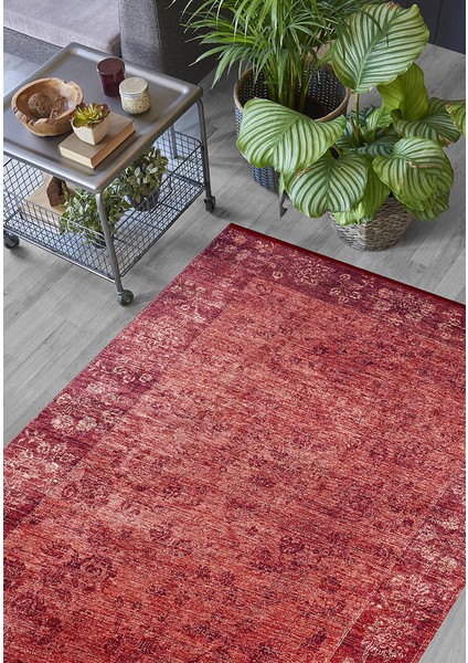 Klasik Kırmızı yolluk Dijital Baskılı Makinede Yıkanabilir Kaymaz Taban Saçaklı Halı HK099 fiyatları