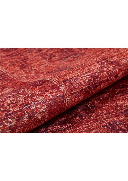 Klasik Kırmızı yolluk Dijital Baskılı Makinede Yıkanabilir Kaymaz Taban Saçaklı Halı HK099 fırsatları