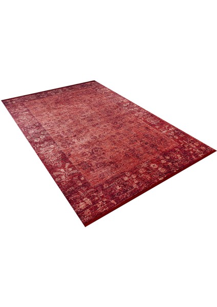 Klasik Kırmızı yolluk Dijital Baskılı Makinede Yıkanabilir Kaymaz Taban Saçaklı Halı HK099 indirimleri