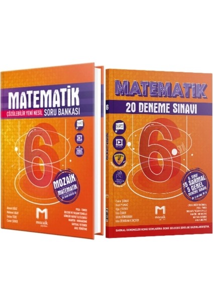 Mozaik Yayınları 6. Sınıf Matematik Soru Bankası - Matematik 20 Deneme 2'li Set