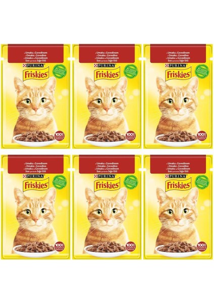 Sığır Etli Soslu Yaş Kedi Maması 85 gr x 6 Adet