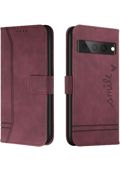 Google Piksel 7 Pro Flip Folio Cüzdan Için Telefon Kılıfı El Kayışı Manyetik Pu (Yurt Dışından)
