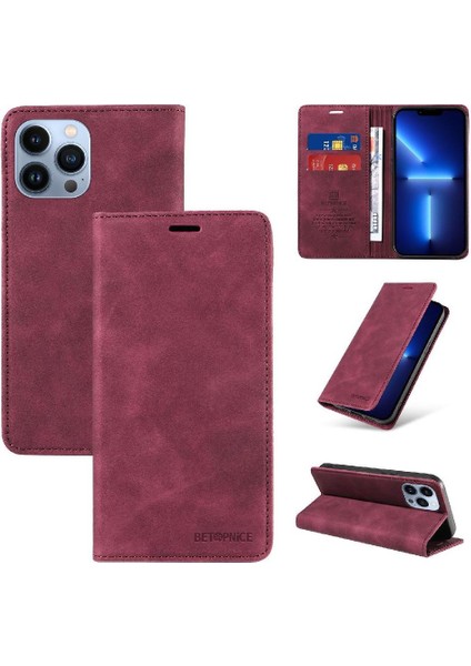 Iphone 12 Için Kılıf Pro Pu Deri Folio Cüzdan Koruyucu Manyetik (Yurt Dışından)